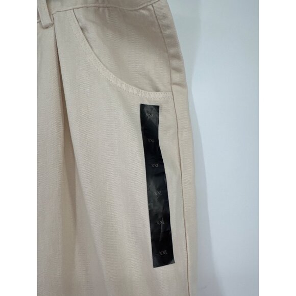 Banana Republic Relaxed Fit denim crop Pants ivory Cotton size 2xl new - Picture 3 of 6